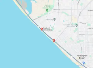 Huntington Dog Beach Map